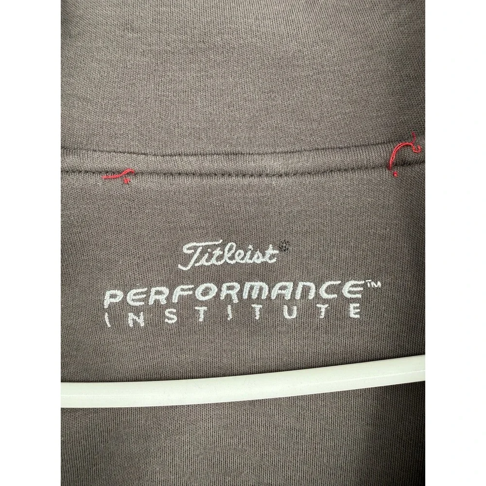 Titleist Pullover Mens XL Gray Performance Institute 1/4 Zip Cotton